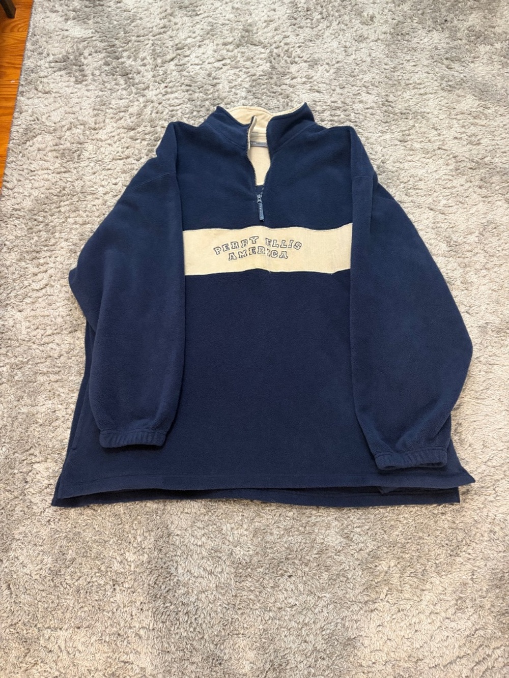 Vintage Perry Ellis America 3XLT Quarter Zip Fleece Y2K Vintage